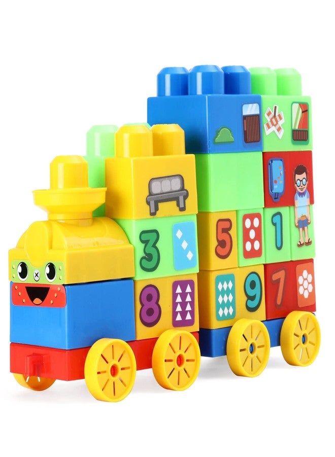 plutofit Play & Learn Building Blocks for Toddlers Activity Game Toy 44Pcs. - Image 2
